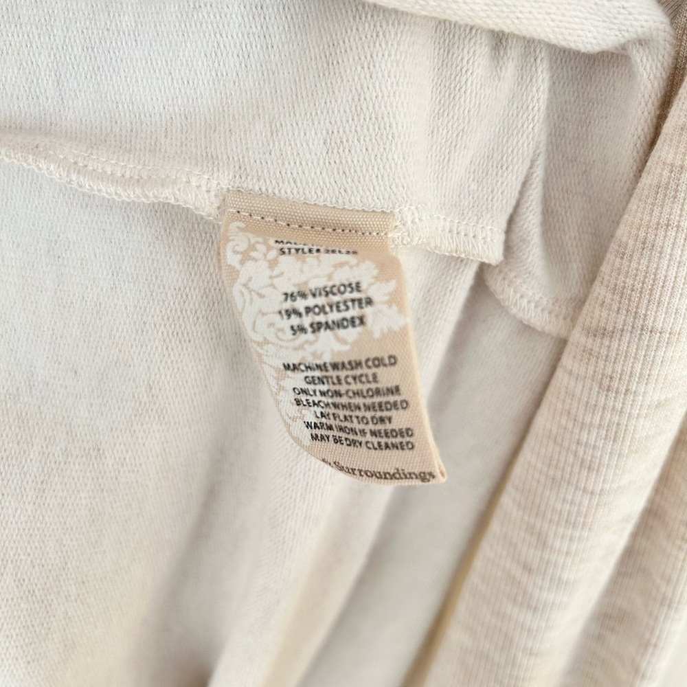 Soft Surroundings Ivory Asymmetrical Knit Lightweight Tunic - Picture 3 of 4